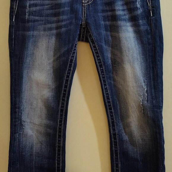 Miss Me Easy Capri Embellished Thick Stitched Jeans Size 27 Style JP5873EP - Picture 6 of 13